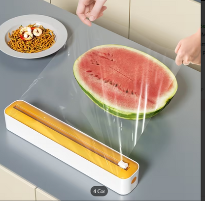 Dispensador de Filme com Corte Perfeito + Rolo Grátis