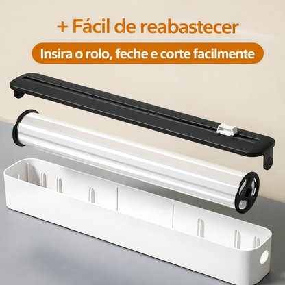 Dispensador de Filme com Corte Perfeito + Rolo Grátis